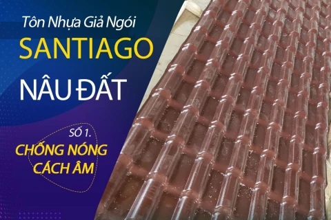 Tôn Giả Ngói Màu Nâu Đất - Cà Phê - Socola Siêu Bền Giá Tốt