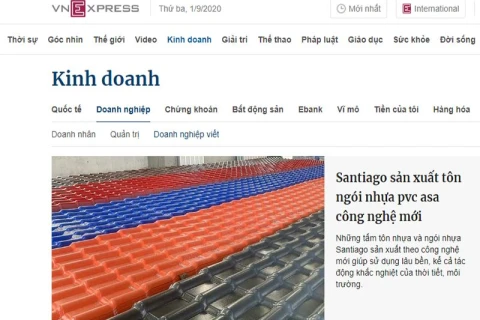Báo Chí Và Truyền Hình Viết Gì Về Tôn Ngói Nhựa Santiago