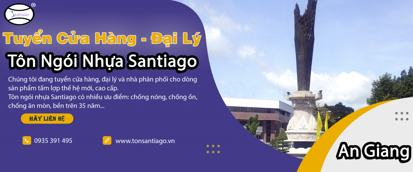 cửa hàng đại lý tôn ngói nhựa an giang