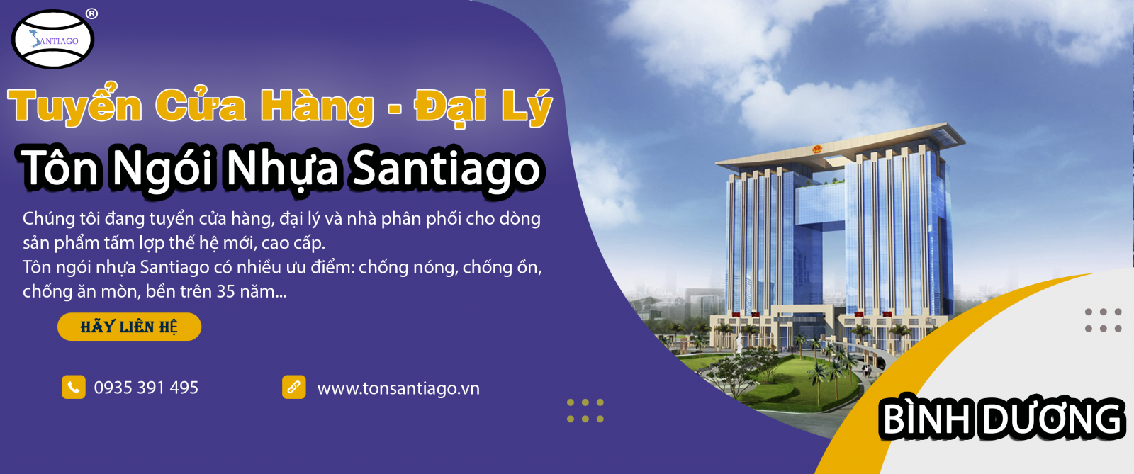 cửa hàng đại lý tôn ngói nhựa bình dương