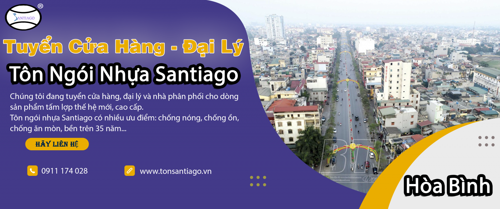 cửa hàng đại lý tôn ngói nhựa hòa bình