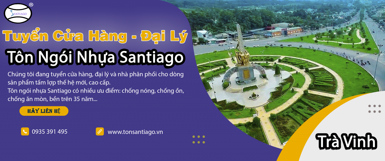 cửa hàng đại lý tôn ngói nhựa trà vinh