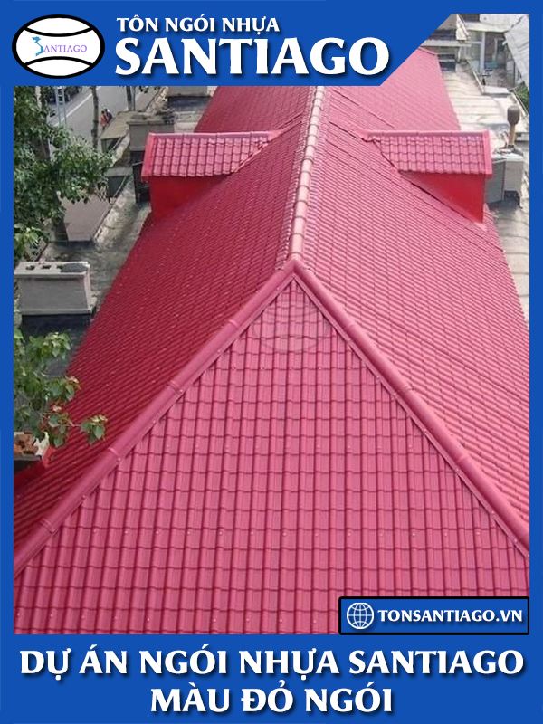 dự án ngói nhựa màu đỏ đô santiago