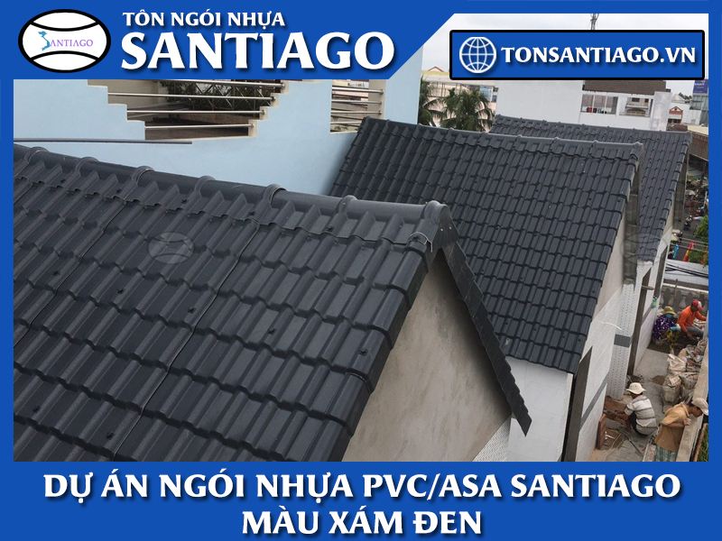 dự án ngói nhựa màu xám đen
