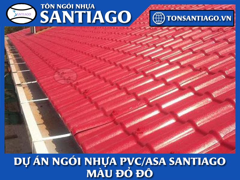 dự án ngói nhựa pvc asa màu đỏ đô