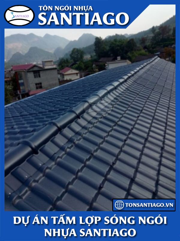 dự án tấm lợp sóng ngói nhựa santiago