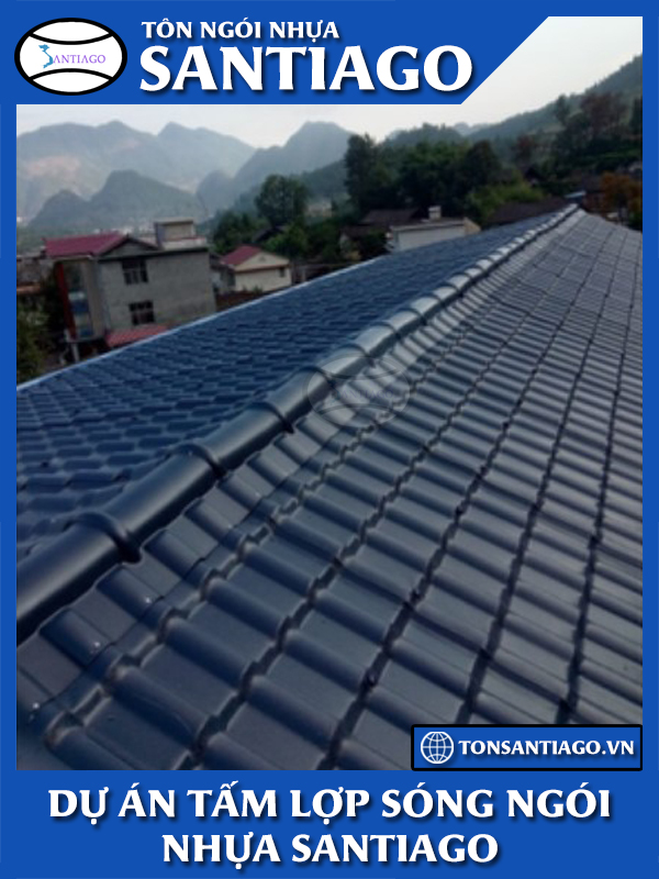 dự án tấm lợp sóng ngói nhựa santiago