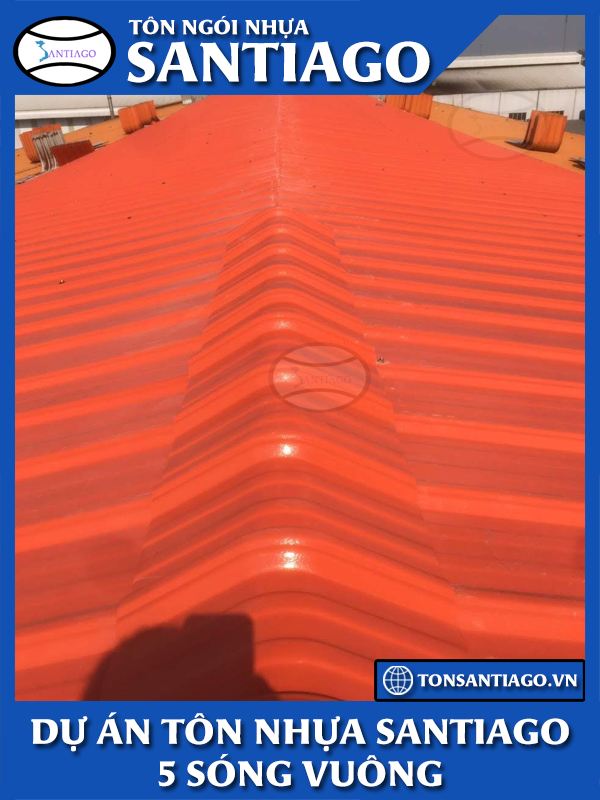 dự án tôn nhựa 5 sóng vuông pvc asa