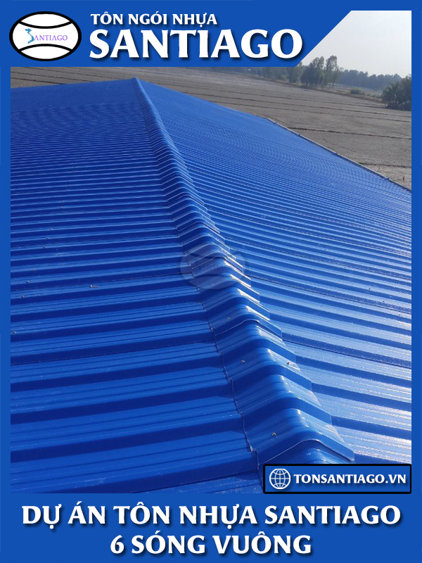 dự án tôn nhựa 6 sóng pvc asa