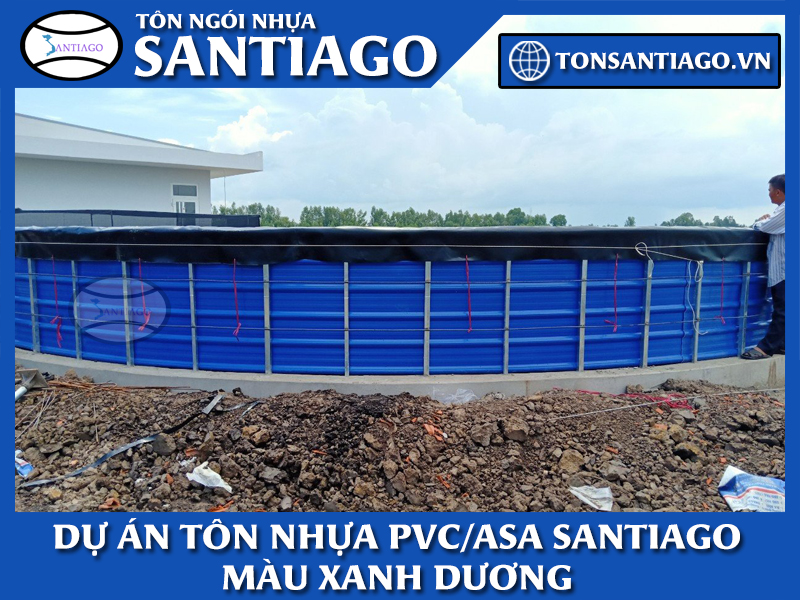 dự án tôn nhựa xanh dương santiago