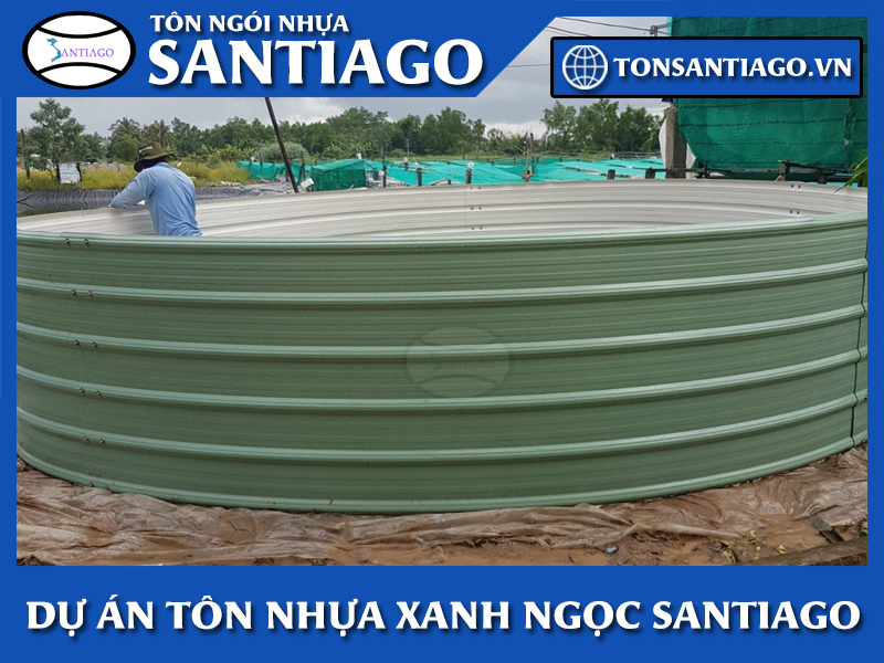 dự án tôn nhựa màu xanh ngọc
