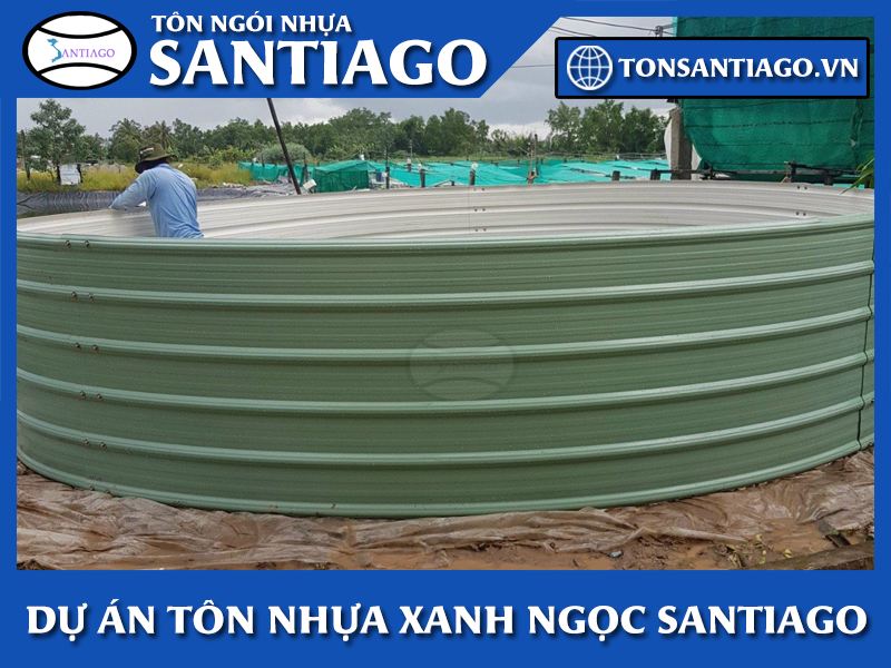 dự án tôn nhựa màu xanh ngọc