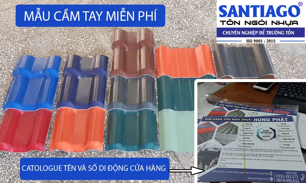 hỗ trợ đại lý tôn ngói nhựa santiago