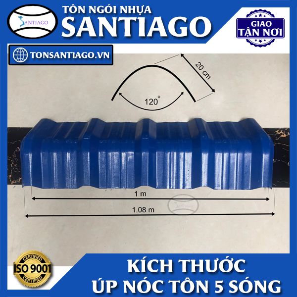 kích thước tấm úp nóc tôn nhựa 5 sóng