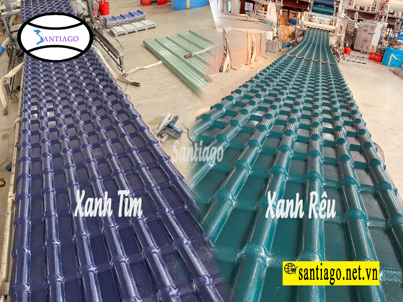 màu sắc tôn sóng ngói santiago