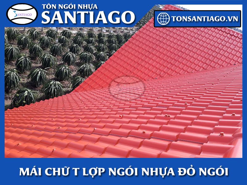 ngói nhựa asa pvc màu đỏ ngói 
