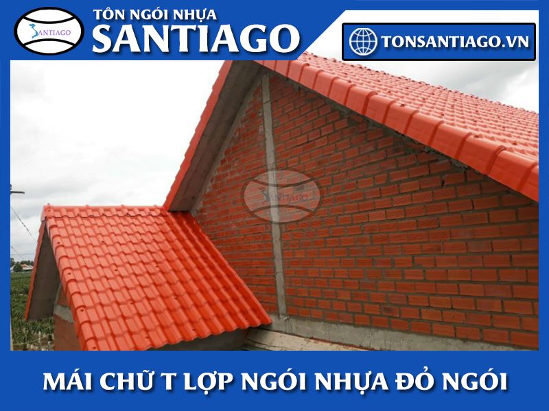 ngói nhựa santiago màu đỏ ngói 