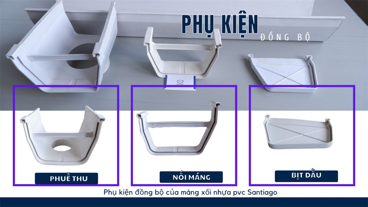 phụ kiện đồng bộ máng xối nhựa pvc