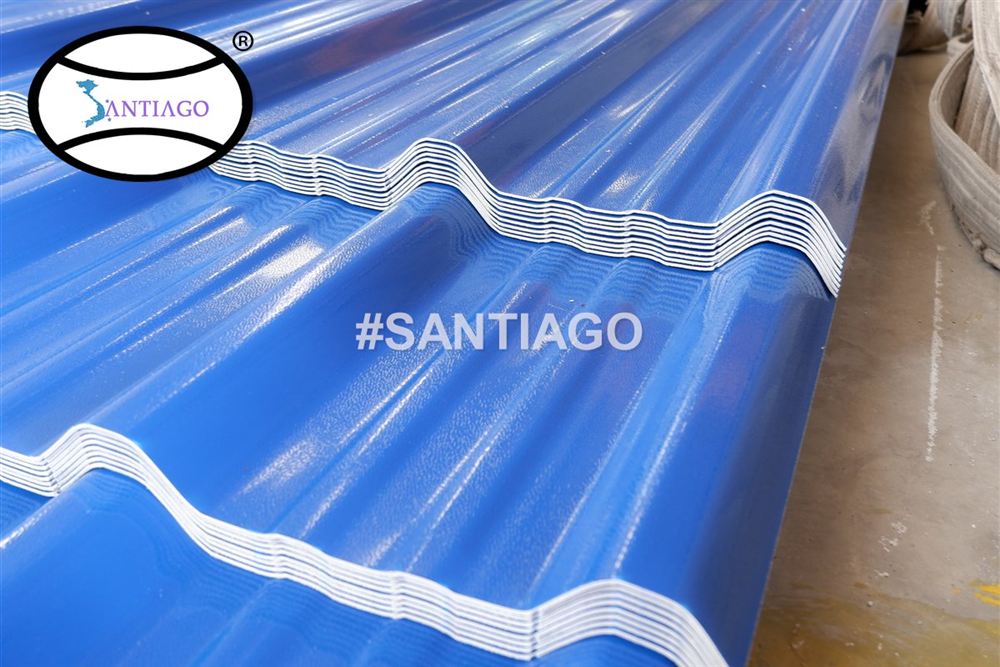 Tấm tôn nhựa PVC ASA Santiago tại nhà máy