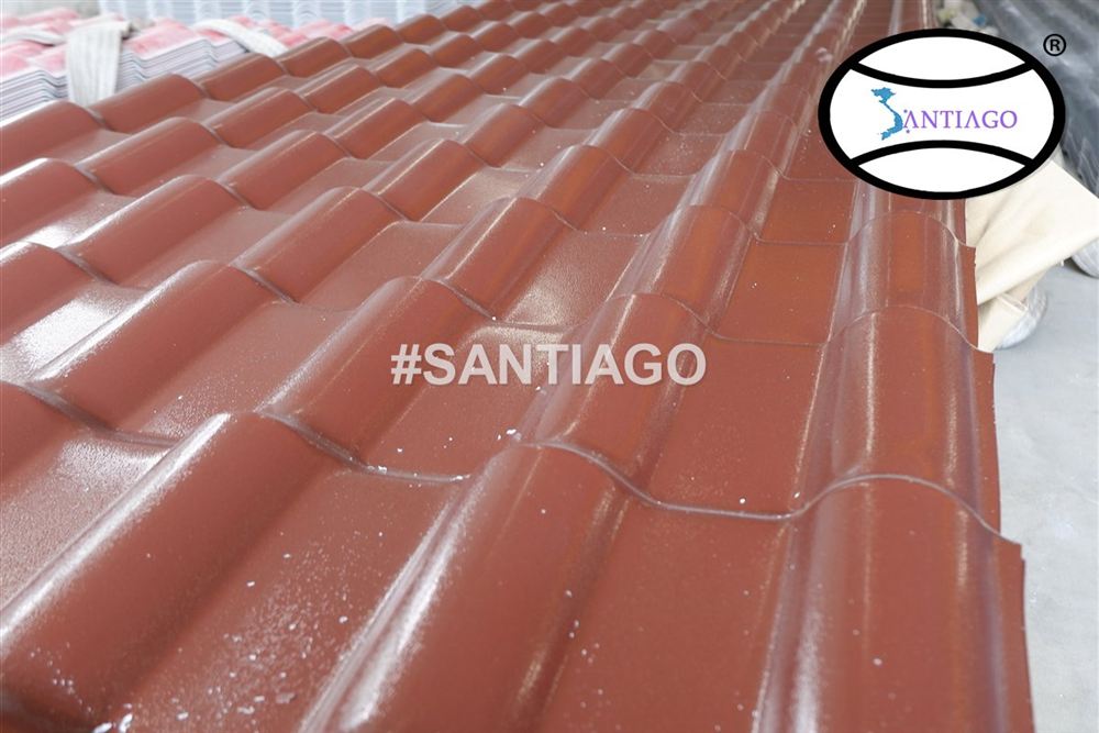 Tấm ngói nhựa PVC ASA Santiago tại nhà máy