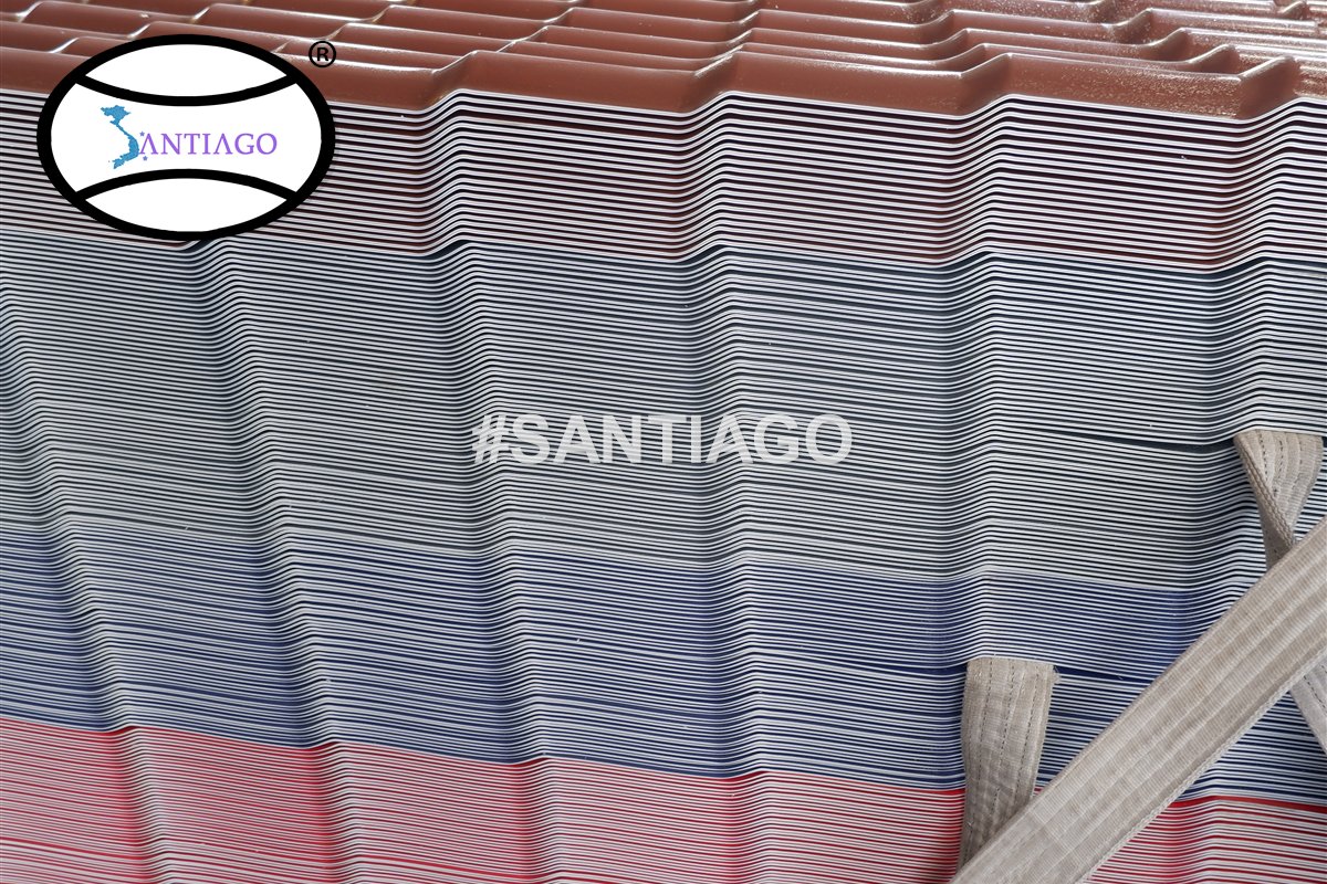 Tấm ngói nhựa PVC ASA Santiago tại nhà máy