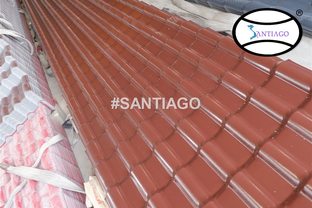 Tấm ngói nhựa PVC ASA Santiago tại nhà máy