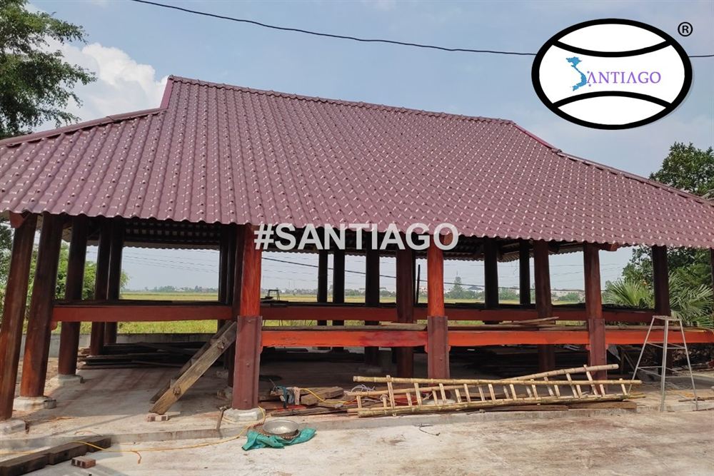 Công trình lợp ngói nhựa Santiago ở Nam Định cũ (nay thuộc Ninh Bình)