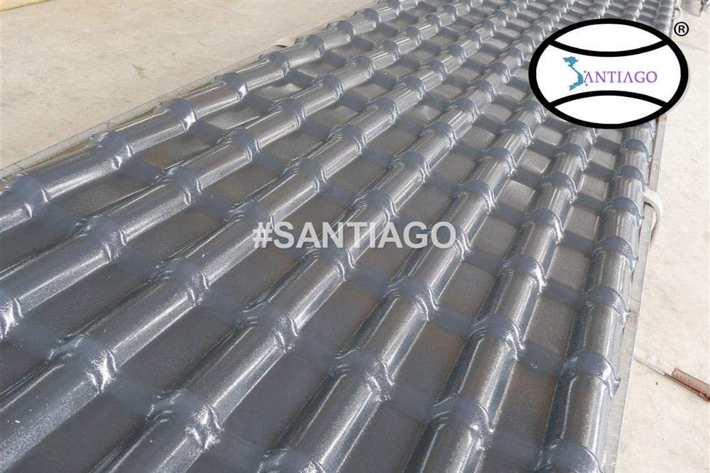 Tấm ngói nhựa PVC ASA Santiago tại nhà máy