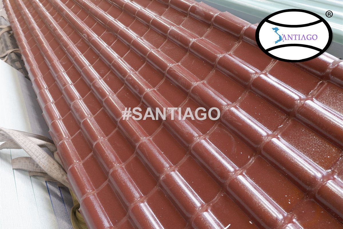 Tấm ngói nhựa PVC ASA Santiago tại nhà máy
