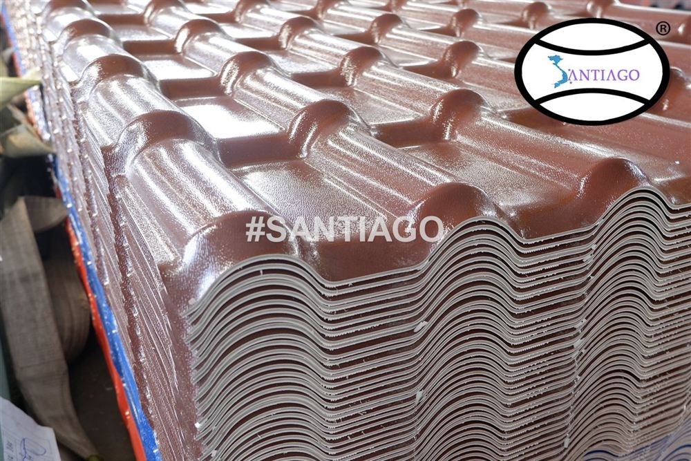 Tấm ngói nhựa PVC ASA Santiago tại nhà máy