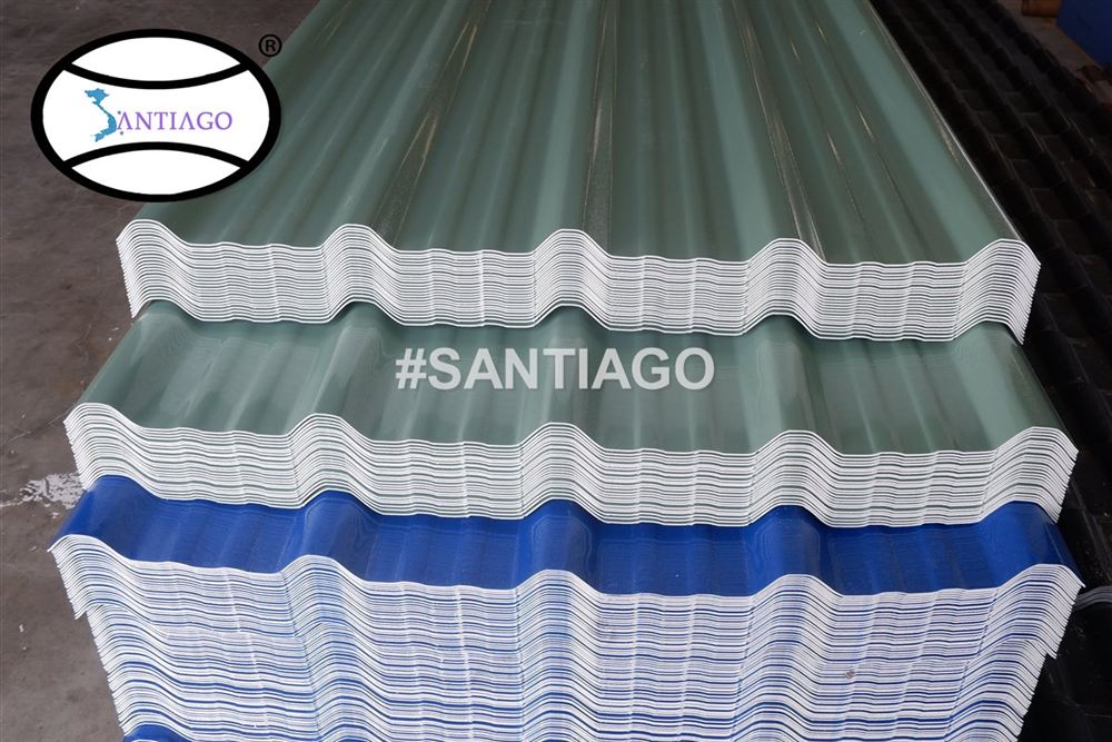 Tấm tôn nhựa PVC ASA Santiago tại nhà máy