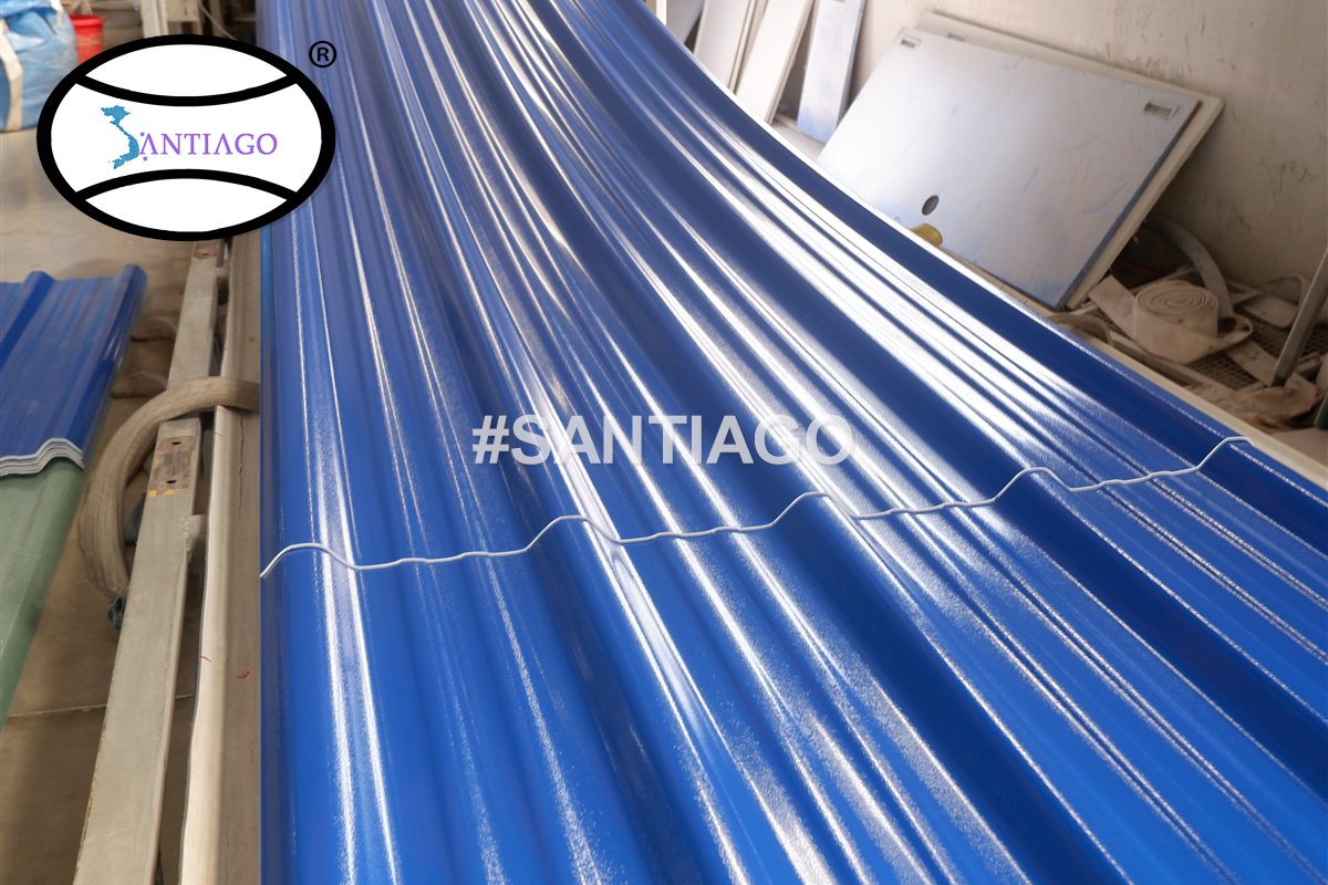 Tấm tôn nhựa PVC ASA Santiago tại nhà máy