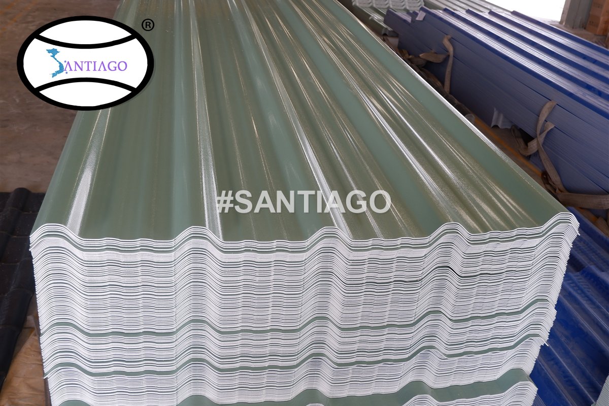 Tấm tôn nhựa PVC ASA Santiago tại nhà máy