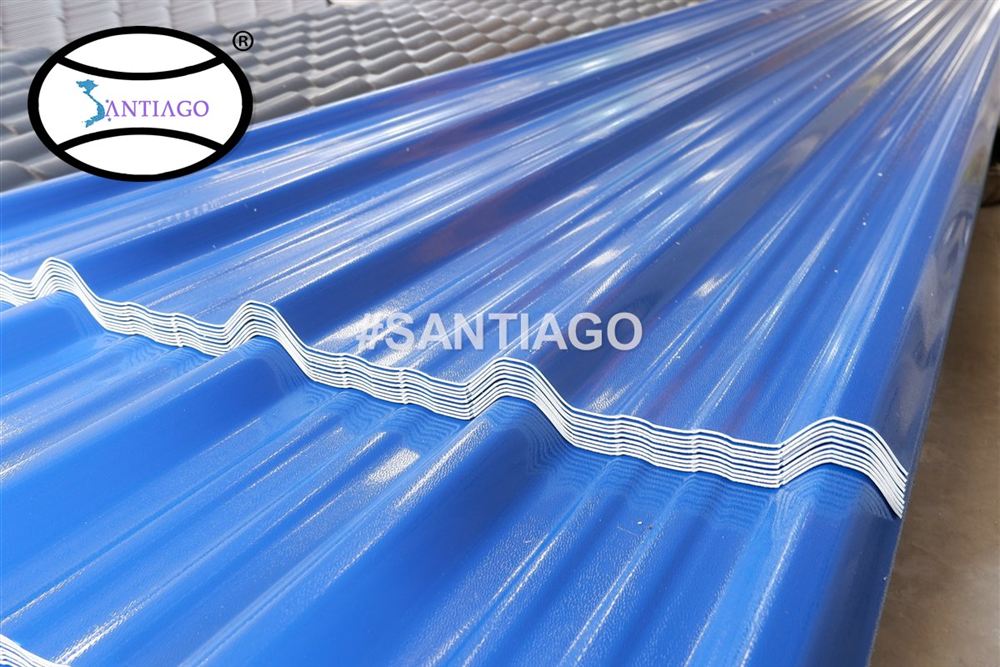 Tấm tôn nhựa PVC ASA Santiago tại nhà máy