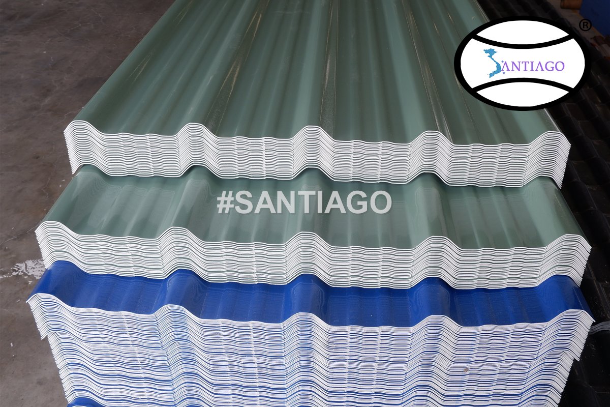 Tấm tôn nhựa PVC ASA Santiago tại nhà máy