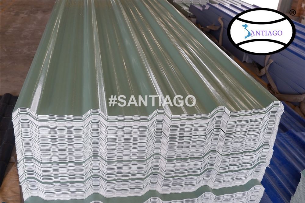 Tấm tôn nhựa PVC ASA Santiago tại nhà máy