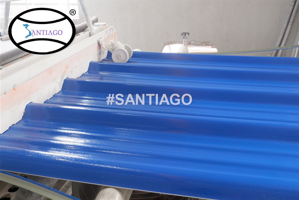 Tấm tôn nhựa PVC ASA Santiago tại nhà máy
