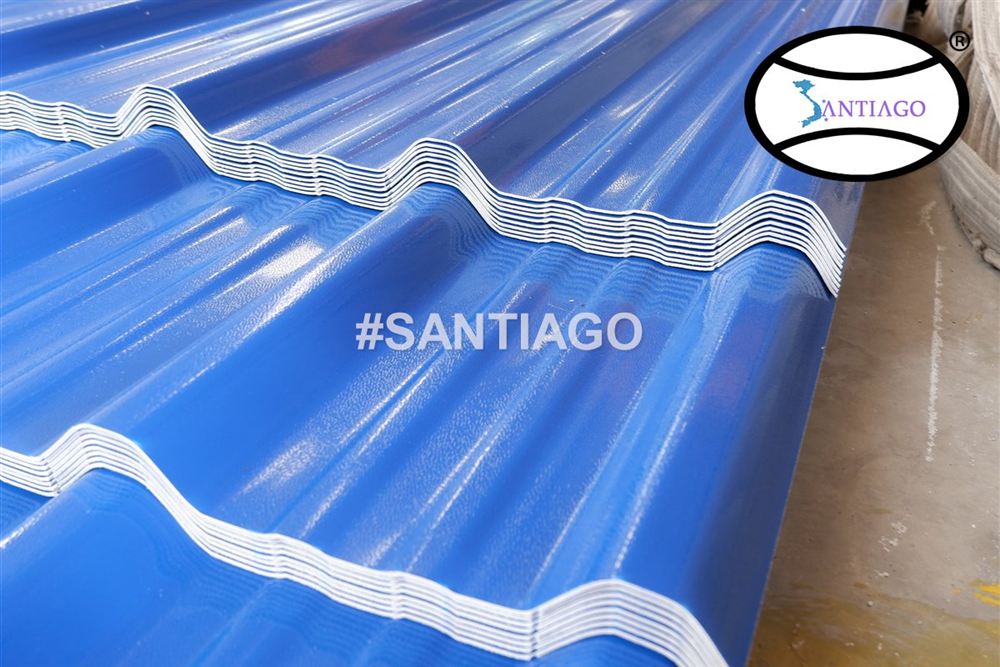 Tấm tôn nhựa PVC ASA Santiago tại nhà máy