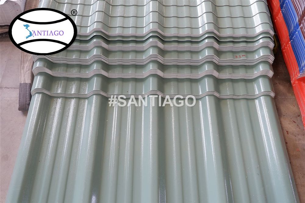 Tấm tôn nhựa PVC ASA Santiago tại nhà máy