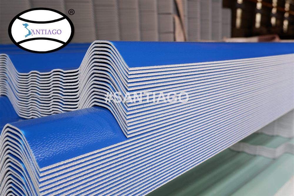 Tấm tôn nhựa PVC ASA Santiago tại nhà máy