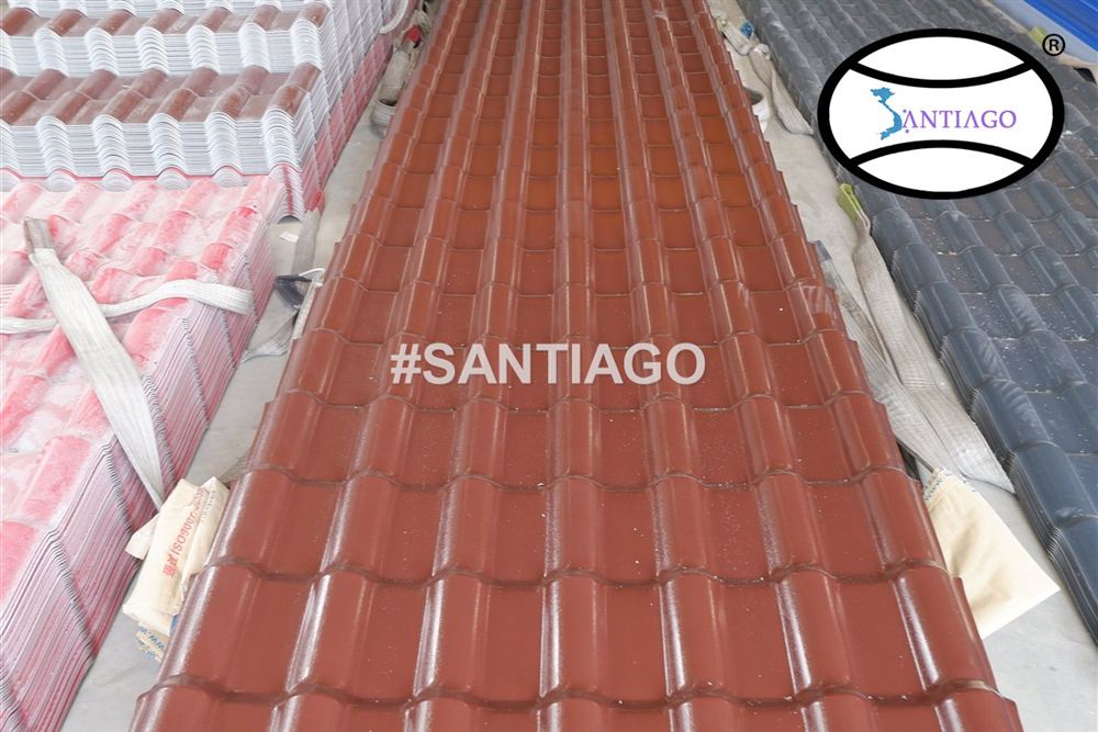 Tấm ngói nhựa PVC ASA Santiago tại nhà máy