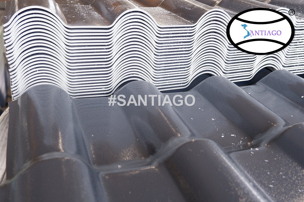 Tấm ngói nhựa PVC ASA Santiago tại nhà máy