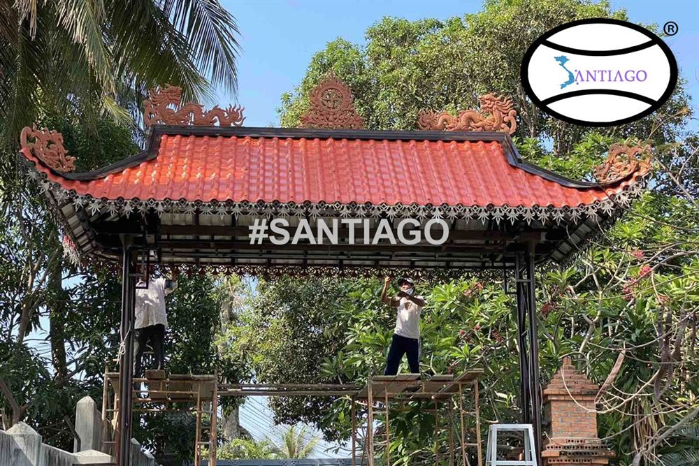 Công trình lợp ngói nhựa Santiago ở Khánh Hòa