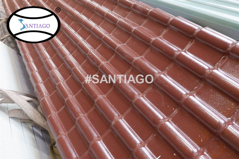 Tấm ngói nhựa PVC ASA Santiago tại nhà máy