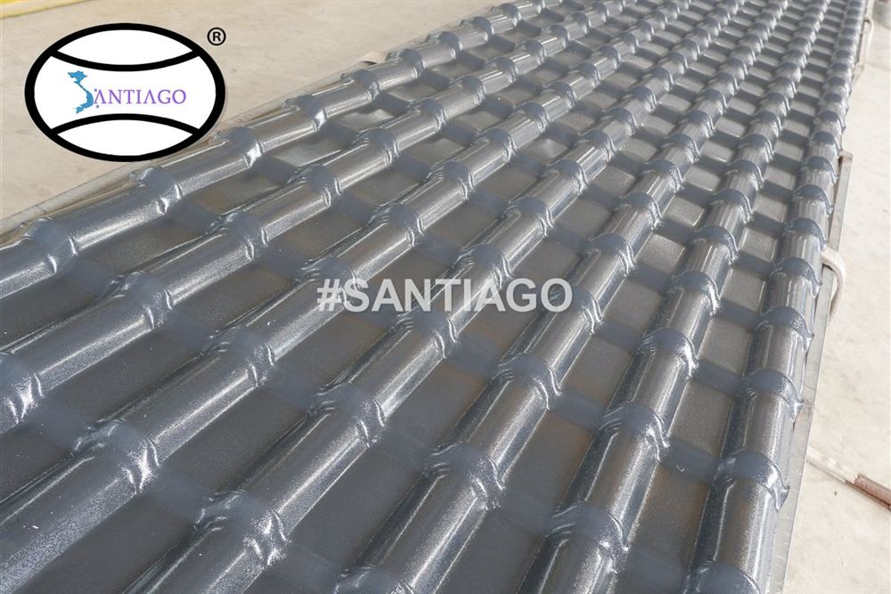 Tấm ngói nhựa PVC ASA Santiago tại nhà máy