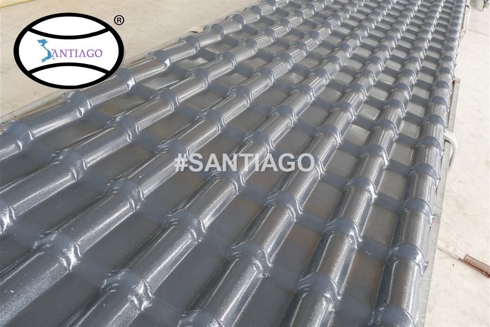 Tấm ngói nhựa PVC ASA Santiago tại nhà máy