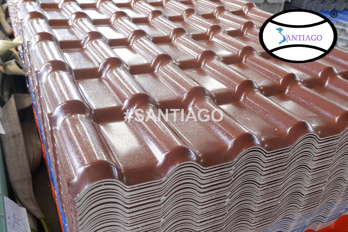 Tấm ngói nhựa PVC ASA Santiago tại nhà máy