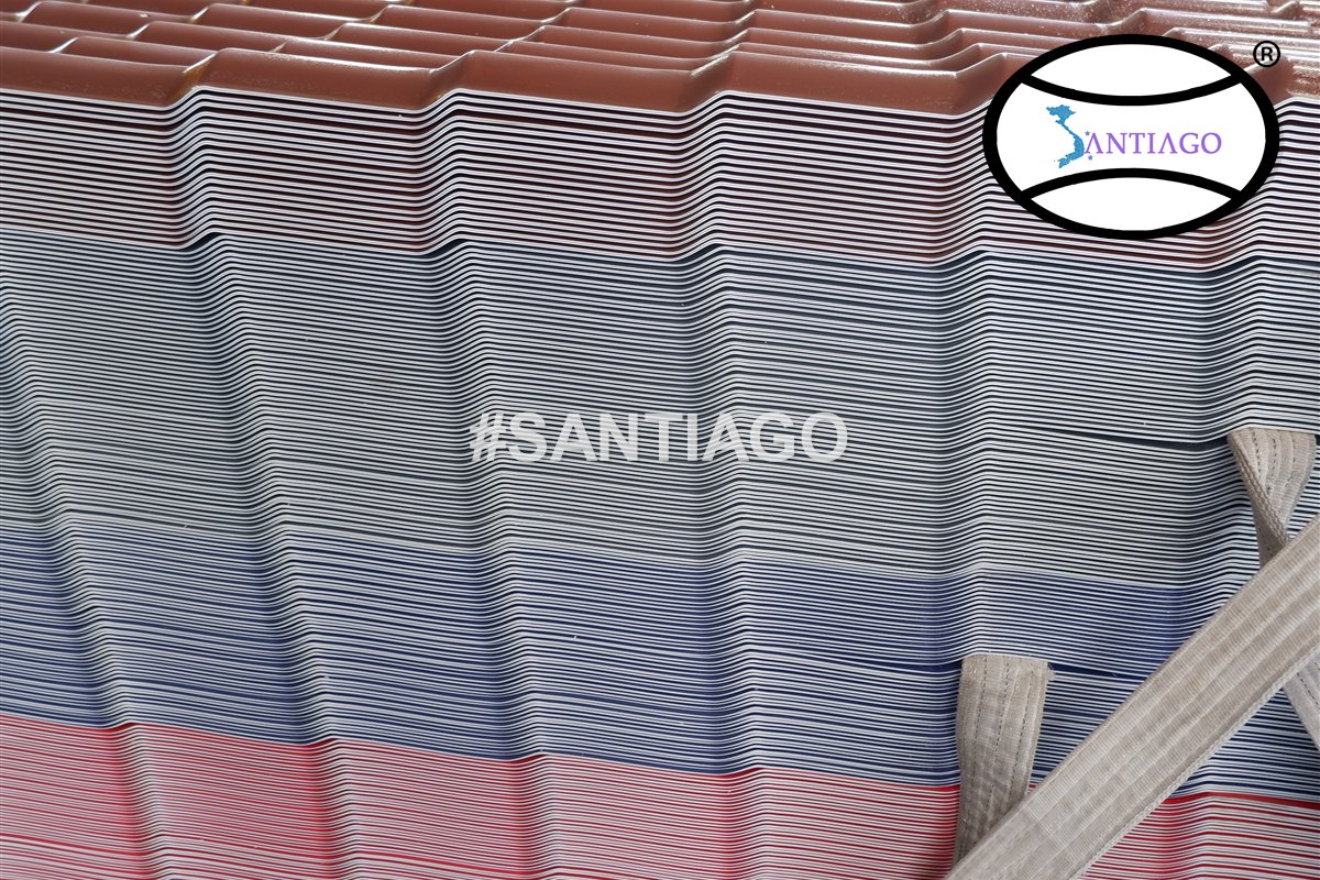Tấm ngói nhựa PVC ASA Santiago tại nhà máy