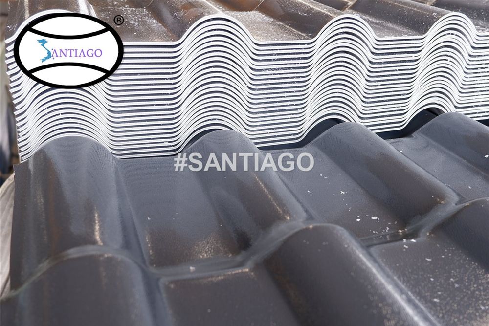 Tấm ngói nhựa PVC ASA Santiago tại nhà máy