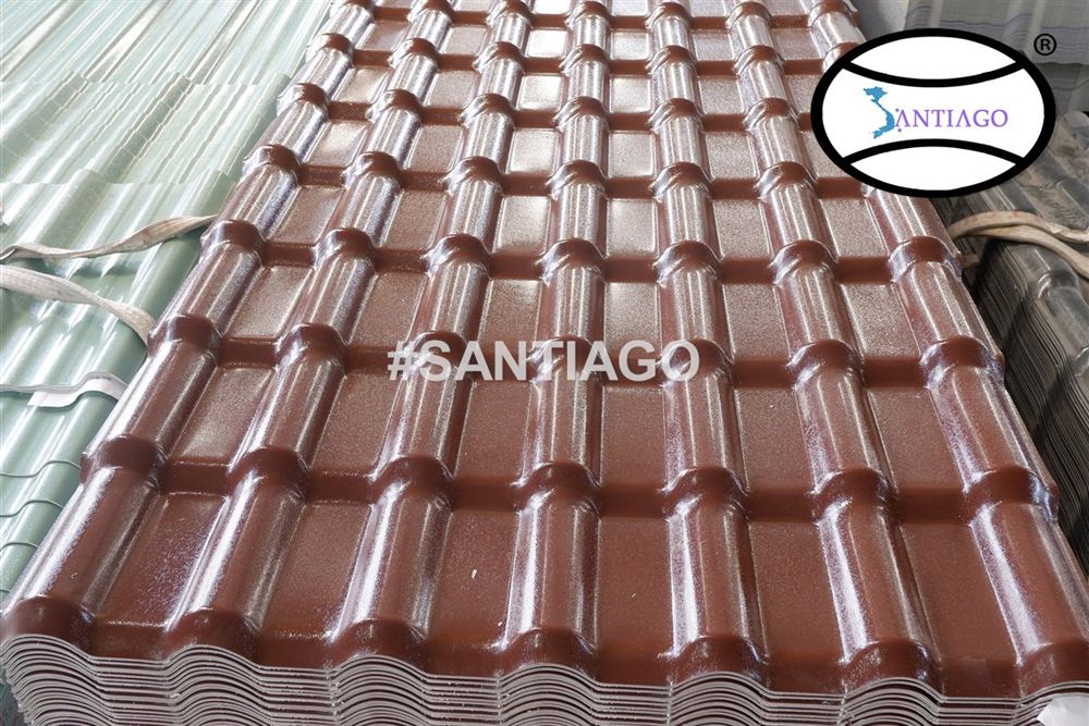 Tấm ngói nhựa PVC ASA Santiago tại nhà máy